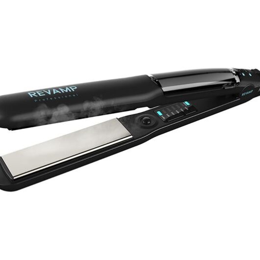 REVAMP Progloss Steamcare Ceramic Hair Straightener - Black
