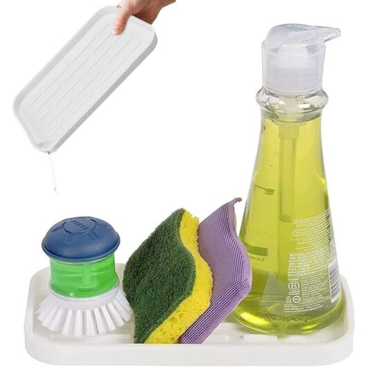 Bar Mat, Lavandino Kitchen Sponge Holder, Silicone Dish Drainer Mat, Heat Resistant, Sink Drainer Organizer Brooms Soap Bread, Bath Rack (25.5 x 14