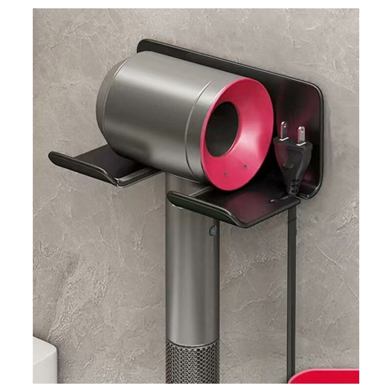 Csparkv - 1 Hair Dryer Holder, Wall Mounted Hair Dryer Holder, Hair Dryer Holder, No Drilling Hair Dryer Holder, Hair Dryer and Straightener Holder,