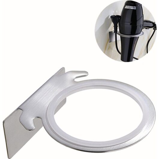 Hairdryer holder - Wall-mounted hairdryer holder - Wall mounting, no drilling required