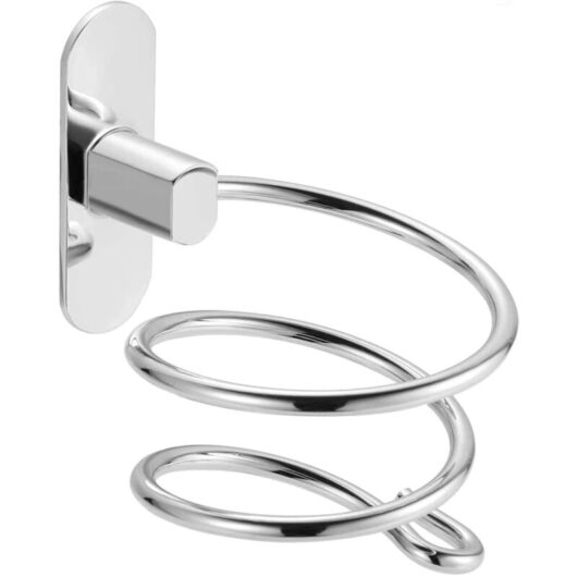 Readcly - 1 Pcs Hair Dryer Holder, Wall Mounted Hair Dryer Holder, Hair Dryer Holder, Straightener Holder for Storing Hair Dryer, Straightener,