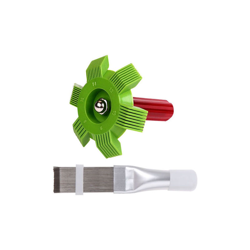 2pcs Air Conditioner Condenser Fin Cleaning Brush and Comb Set, Fin Cleaner Fin Straightener Refrigerant Coil Cleaning Kit hvac Maintenance Evaporate