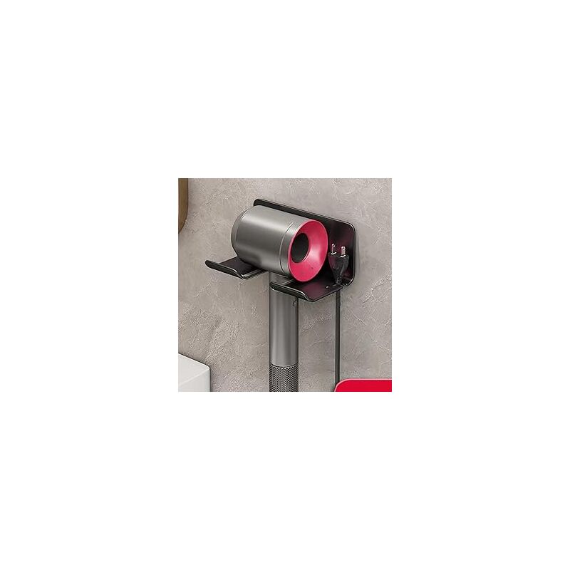 Ccykxa - Hair Dryer Holder, Wall Mounted Hair Dryer Holder, Hair Dryer Holder, No Drilling Hair Dryer Holder, Hair Dryer and Straightener Holder,