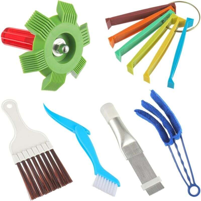 Piece Air Conditioner Cleaning Set, Air Conditioner Rocking Hair Comb, Radiator Cleaning Tool Suitable for Radiator Evaporator mumu