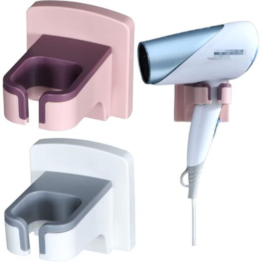 CCYKXA Hair Dryer and Straightener Holder Bathroom Mount Hair Dryer Holder Toilet Wall Mount Hair Dryer Holder Hair Dryer Holder No Need to Drill