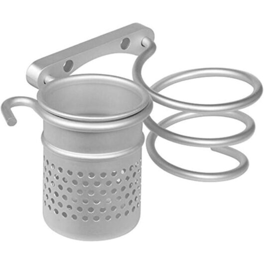 Hair Dryer Holder Multifunctional Aluminum Hair Dryer Holder Organizer for Bathroom
