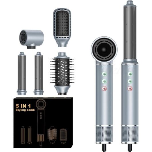 Hair dryer brush, 5-in-1 hair dryer brush set, high-speed hot air styler, smooth hair and no heat damage. Hair styling tools.