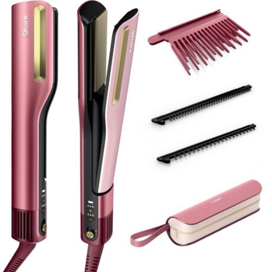 SHARK SilkiPro Straight HT401UKPK Hair Straightener & Dryer - Rose Petal