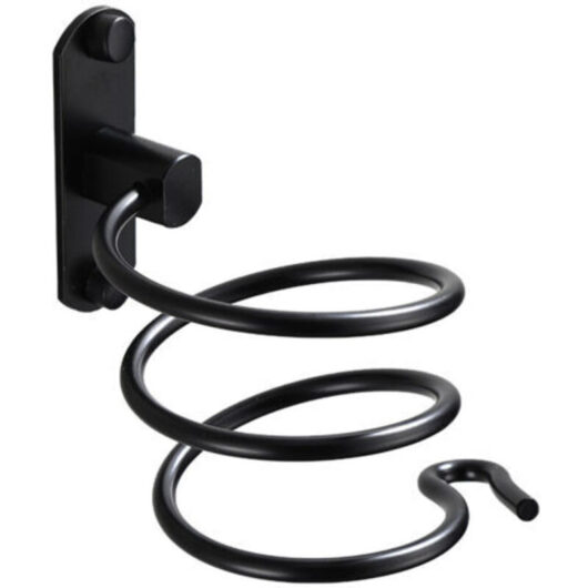 Wall Mounted Hair Dryer Holder Aluminum Straightener Holder Wall Mount for Hair Dryer Organizer Hair Dryer Holder for Hotel, Bathroom, Hair Salon