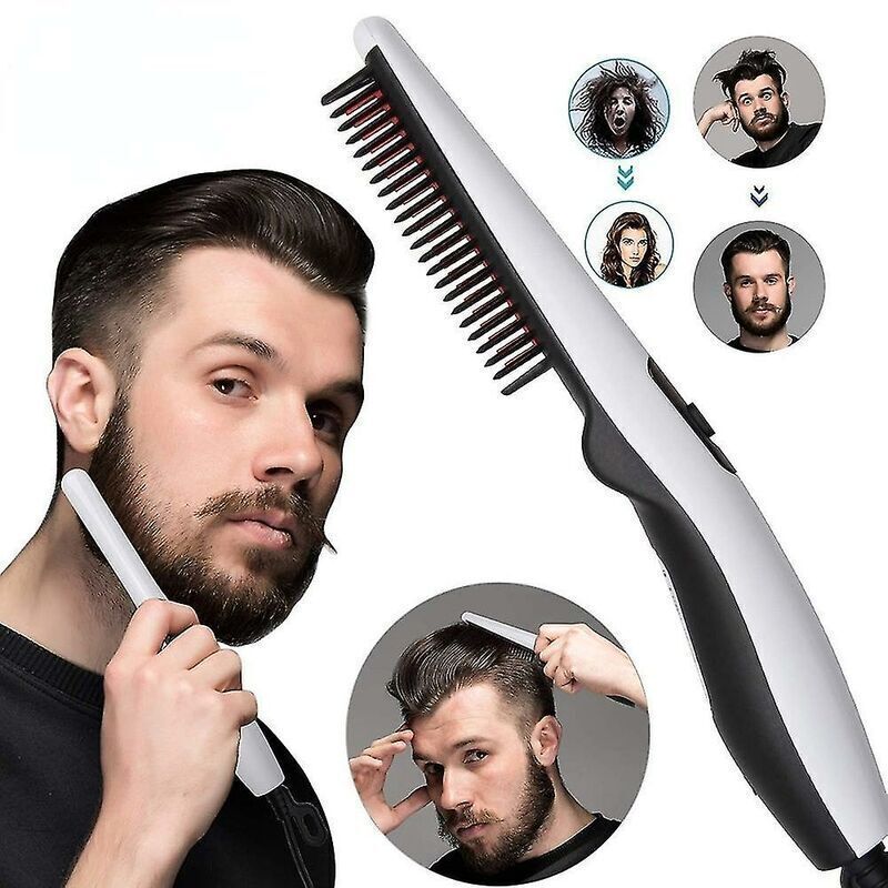 Electric Beard Straightening Comb, Fast Hair Styler for Men, uk Plug