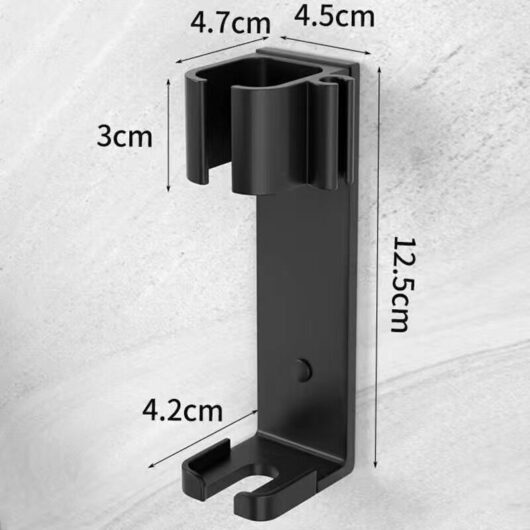 Hair Straightener Holder - Wall Mount for Hair Dryer, Curling Iron, Straightener. Metal Tool Holder, Wall Mounted Tool Holder, Black Bathroom Shelves