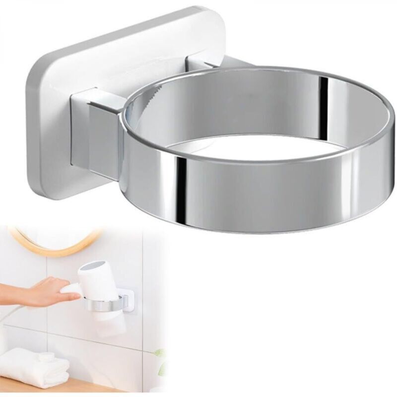 Wall-mounted hair dryer holder, stainless steel holder, hair straightener holder, hair dryer holder, adhesive holder without drilling
