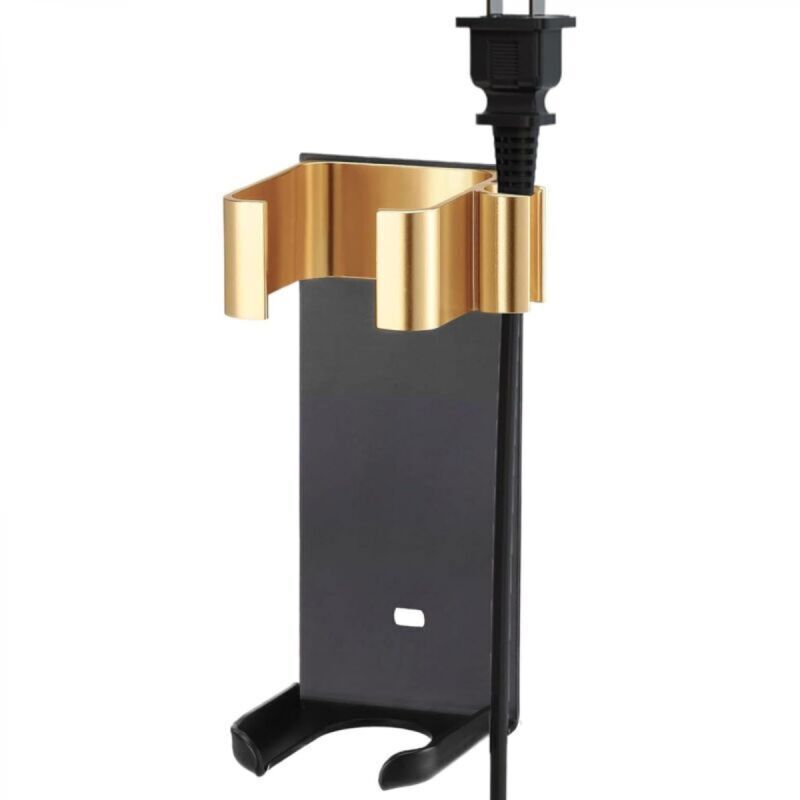 Wall-mounted hair straightener bracket, metal bracket compatible with hair dryers (screwless)