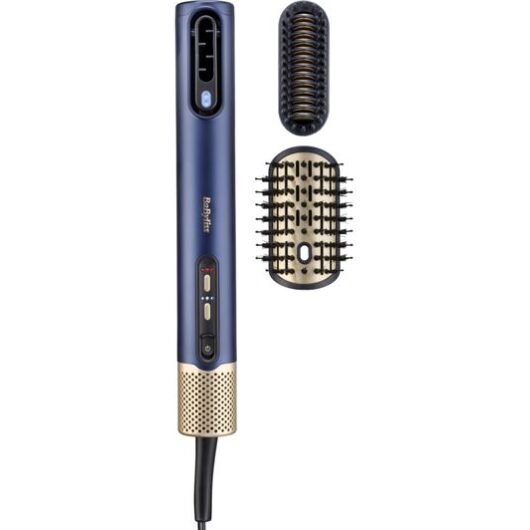 BABYLISS Air Wand Hair Dryer, Styler & Straightener All-in-One - Navy Blue & Gold