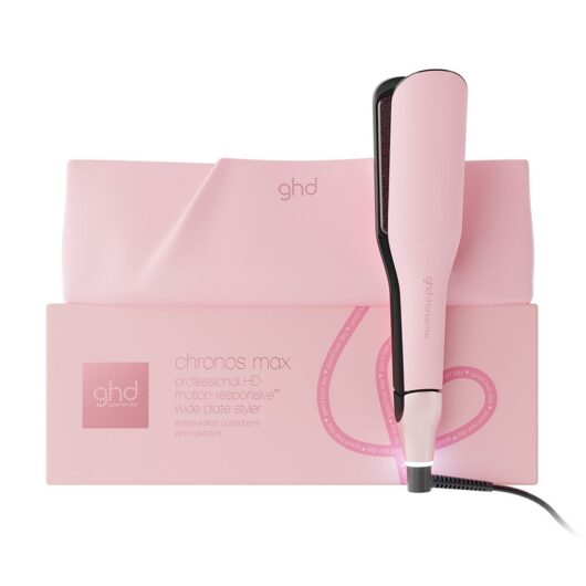 GHD Chronos Max Wide Plate Limited Edition Hair Straightener In Dusted Pink