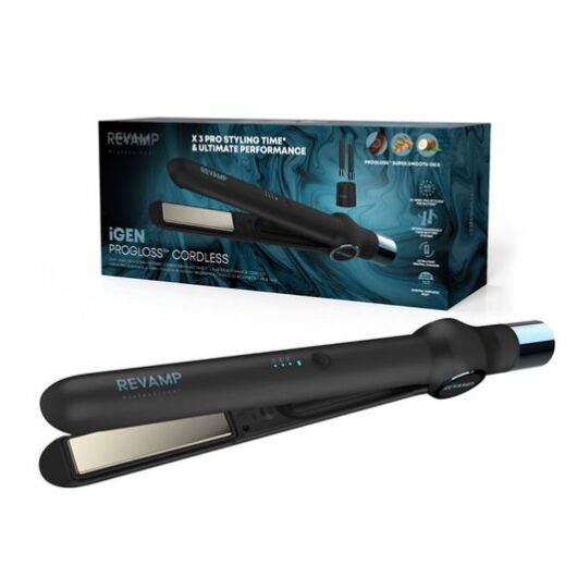 REVAMP iGen Cordless Ceramic Hair Straightener - Black